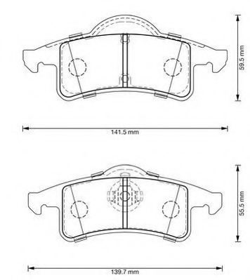 JURID 573374J Тормозные колодки для JEEP CHEROKEE (Джип Чироки) JURID 573374J Тормозные колодки для JEEP CHEROKEE (Джип Чироки)