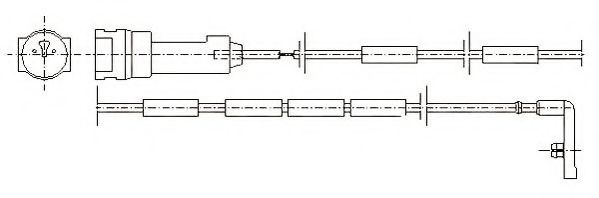 JURID 581346 Сигнализатор, износ тормозных колодок 