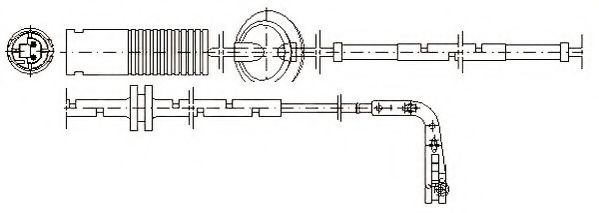 JURID 581358 Сигнализатор, износ тормозных колодок 