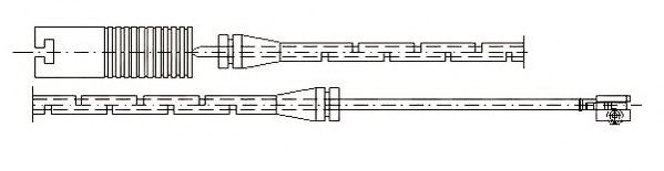 JURID 581369 Сигнализатор, износ тормозных колодок 