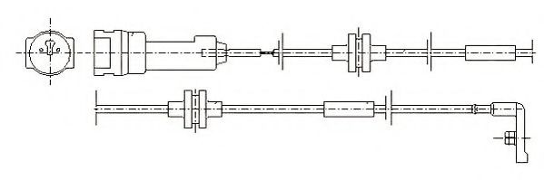 JURID 581370 Сигнализатор, износ тормозных колодок 