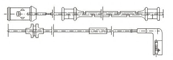 JURID 581371 Сигнализатор, износ тормозных колодок 