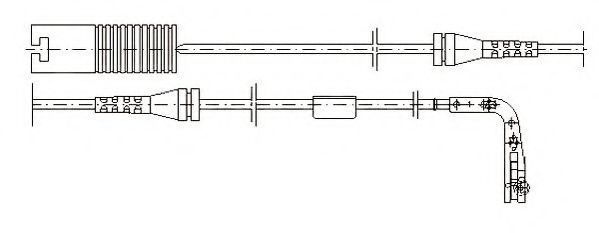 JURID 581372 Сигнализатор, износ тормозных колодок 