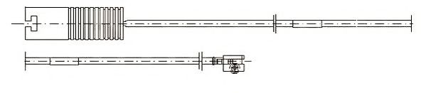 JURID 581374 Сигнализатор, износ тормозных колодок 