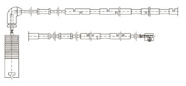 JURID 581378 Сигнализатор, износ тормозных колодок 