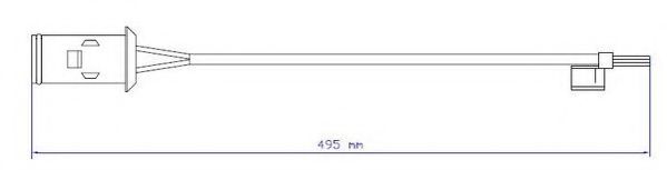 JURID 587002 Сигнализатор, износ тормозных колодок 