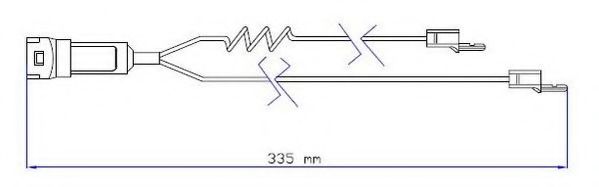 JURID 587003 Сигнализатор, износ тормозных колодок 