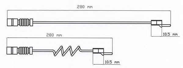 JURID 587007 Сигнализатор, износ тормозных колодок 