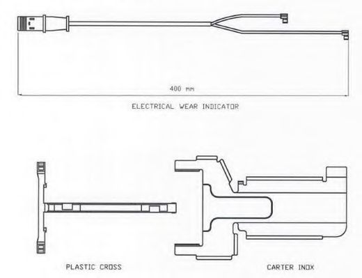 JURID 587020 Сигнализатор, износ тормозных колодок 
