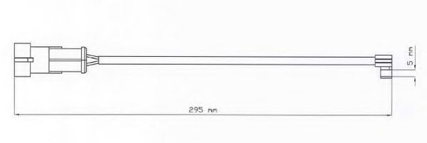 JURID 587024 Сигнализатор, износ тормозных колодок 