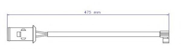JURID 587025 Сигнализатор, износ тормозных колодок 