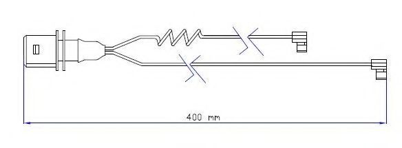 JURID 587026 Сигнализатор, износ тормозных колодок 