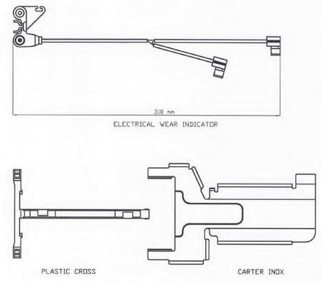 JURID 587028 Сигнализатор, износ тормозных колодок 