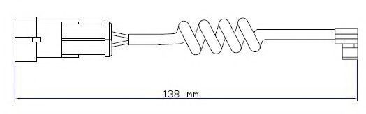 JURID 587042 Сигнализатор, износ тормозных колодок 