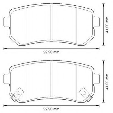 JURID 572590JC Тормозные колодки для KIA FORTE II (Киа Фортэ 2) JURID 572590JC Тормозные колодки для KIA FORTE II (Киа Фортэ 2)