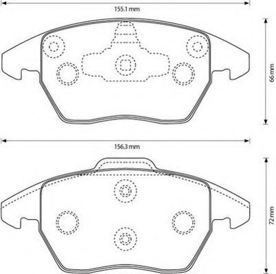 JURID 573134JC Тормозные колодки для VOLKSWAGEN (Фольксваген) JURID 573134JC Тормозные колодки для VOLKSWAGEN (Фольксваген)