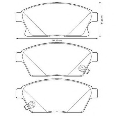JURID 573325JC Тормозные колодки для CADILLAC ATS (Кадилак Ац) JURID 573325JC Тормозные колодки для CADILLAC ATS (Кадилак Ац)