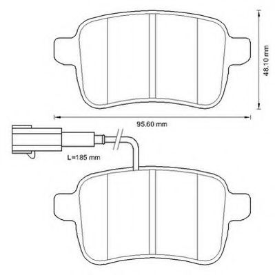 JURID 573349JC Комплект тормозных колодок, дисковый тормоз 