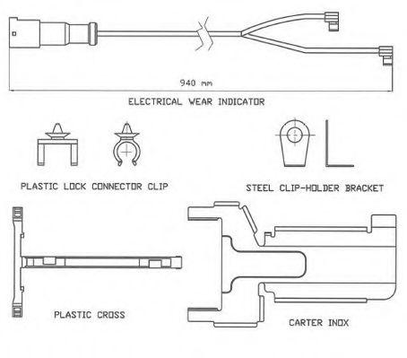 JURID 587036 Сигнализатор, износ тормозных колодок 