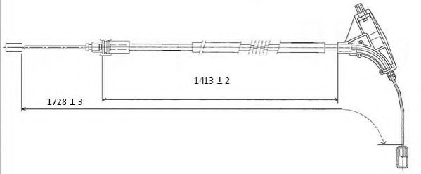 JURID 432416J Трос, стояночная тормозная система для PEUGEOT (Пежо) JURID 432416J Трос, стояночная тормозная система для PEUGEOT (Пежо)