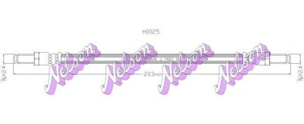 BROVEX-NELSON H0025 Тормозной шланг для ROVER (Ровер) BROVEX-NELSON H0025 Тормозной шланг для ROVER (Ровер)