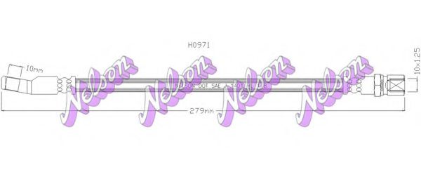 BROVEX-NELSON H0971 Тормозной шланг для LANCIA (Лансиа/лянча) BROVEX-NELSON H0971 Тормозной шланг для LANCIA (Лансиа/лянча)