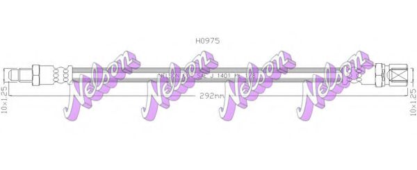 BROVEX-NELSON H0975 Тормозной шланг для LADA (Лада) BROVEX-NELSON H0975 Тормозной шланг для LADA (Лада)