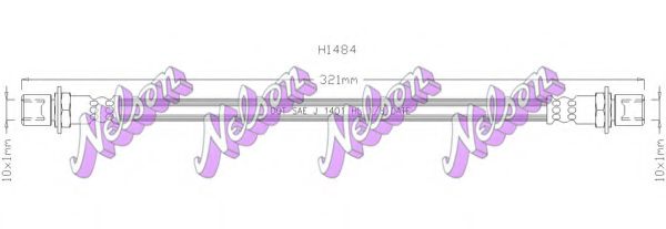 BROVEX-NELSON H1484 Тормозной шланг для TOYOTA (Тойота/тоета) BROVEX-NELSON H1484 Тормозной шланг для TOYOTA (Тойота/тоета)