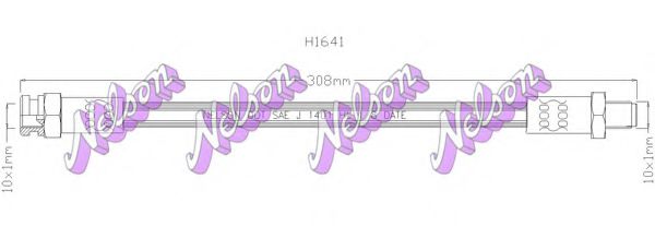 BROVEX-NELSON H1641 Тормозной шланг для MITSUBISHI GALANT (Митсубиши/митсубиси Галант) BROVEX-NELSON H1641 Тормозной шланг для MITSUBISHI GALANT (Митсубиши/митсубиси Галант)