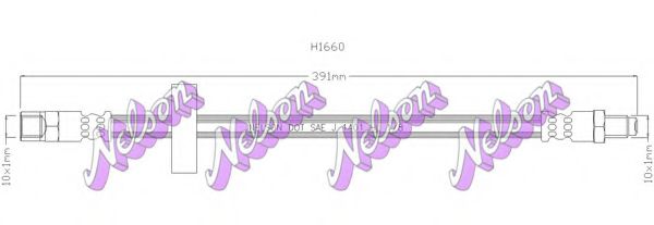 BROVEX-NELSON H1660 Тормозной шланг для AUDI 100 (Ауди 100) BROVEX-NELSON H1660 Тормозной шланг для AUDI 100 (Ауди 100)