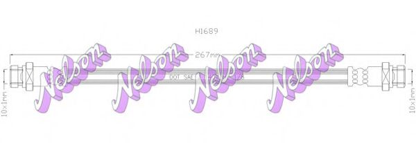 BROVEX-NELSON H1689 Тормозной шланг для HONDA (Хонда) BROVEX-NELSON H1689 Тормозной шланг для HONDA (Хонда)