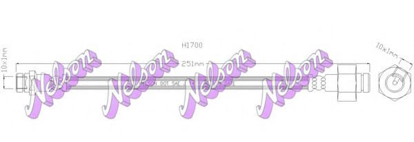 BROVEX-NELSON H1700 Тормозной шланг для HONDA (Хонда) BROVEX-NELSON H1700 Тормозной шланг для HONDA (Хонда)