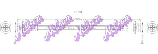 BROVEX-NELSON H1701 Тормозной шланг для NISSAN TIIDA (Ниссан Т2да) BROVEX-NELSON H1701 Тормозной шланг для NISSAN TIIDA (Ниссан Т2да)
