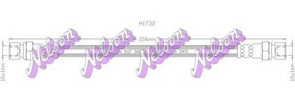 BROVEX-NELSON H1732 Тормозной шланг для PORSCHE 968 (Порше 968) BROVEX-NELSON H1732 Тормозной шланг для PORSCHE 968 (Порше 968)