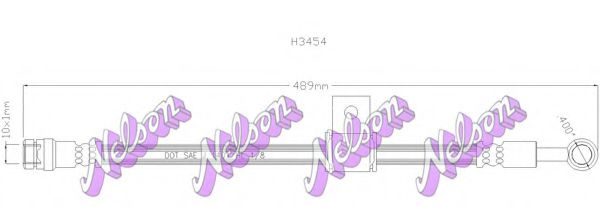 BROVEX-NELSON H3454 Тормозной шланг для HONDA (Хонда) BROVEX-NELSON H3454 Тормозной шланг для HONDA (Хонда)