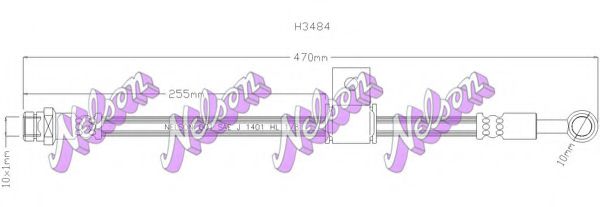 BROVEX-NELSON H3484 Тормозной шланг для HONDA (Хонда) BROVEX-NELSON H3484 Тормозной шланг для HONDA (Хонда)