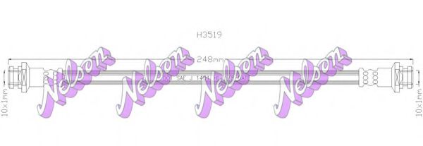 BROVEX-NELSON H3519 Тормозной шланг для HONDA (Хонда) BROVEX-NELSON H3519 Тормозной шланг для HONDA (Хонда)