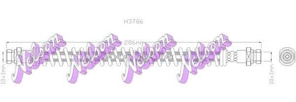 BROVEX-NELSON H3786 Тормозной шланг для MITSUBISHI GALLOPER (Митсубиши/митсубиси Галлопэр) BROVEX-NELSON H3786 Тормозной шланг для MITSUBISHI GALLOPER (Митсубиши/митсубиси Галлопэр)