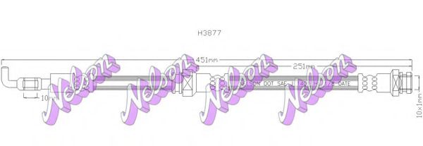 BROVEX-NELSON H3877 Тормозной шланг для MAZDA (Мазда) BROVEX-NELSON H3877 Тормозной шланг для MAZDA (Мазда)