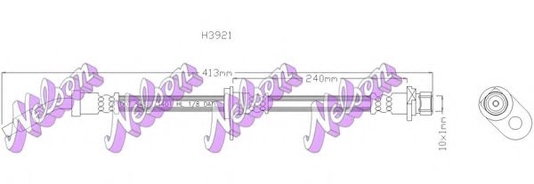 BROVEX-NELSON H3921 Тормозной шланг для HONDA (Хонда) BROVEX-NELSON H3921 Тормозной шланг для HONDA (Хонда)