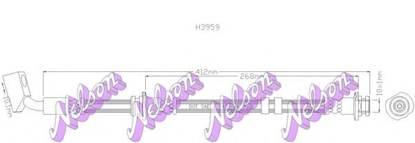 BROVEX-NELSON H3959 Тормозной шланг для NISSAN (Ниссан)