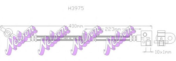 BROVEX-NELSON H3975 Тормозной шланг для HONDA (Хонда) BROVEX-NELSON H3975 Тормозной шланг для HONDA (Хонда)