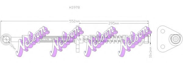 BROVEX-NELSON H3978Q Тормозной шланг для HONDA (Хонда) BROVEX-NELSON H3978Q Тормозной шланг для HONDA (Хонда)