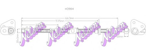 BROVEX-NELSON H3984 Тормозной шланг для HONDA (Хонда) BROVEX-NELSON H3984 Тормозной шланг для HONDA (Хонда)