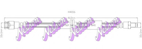 BROVEX-NELSON H4016 Тормозной шланг для LANCIA (Лансиа/лянча) BROVEX-NELSON H4016 Тормозной шланг для LANCIA (Лансиа/лянча)