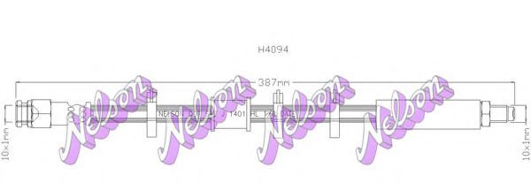 BROVEX-NELSON H4094 Тормозной шланг для FIAT DUCATO (Фиат Дукато) BROVEX-NELSON H4094 Тормозной шланг для FIAT DUCATO (Фиат Дукато)