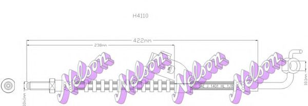 BROVEX-NELSON H4110 Тормозной шланг для FORD (Форд) BROVEX-NELSON H4110 Тормозной шланг для FORD (Форд)