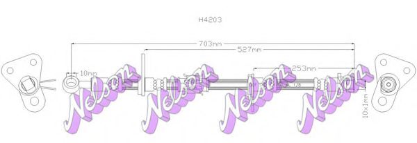 BROVEX-NELSON H4203 Тормозной шланг для HONDA ACCORD VI (Хонда Аккорд 6) BROVEX-NELSON H4203 Тормозной шланг для HONDA ACCORD VI (Хонда Аккорд 6)