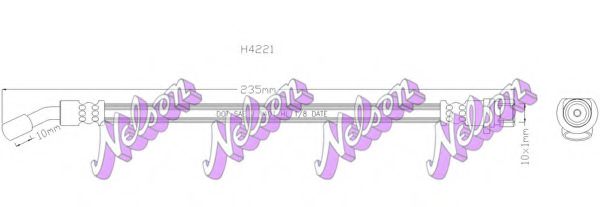 BROVEX-NELSON H4221 Тормозной шланг для HONDA ACCORD VI (Хонда Аккорд 6) BROVEX-NELSON H4221 Тормозной шланг для HONDA ACCORD VI (Хонда Аккорд 6)
