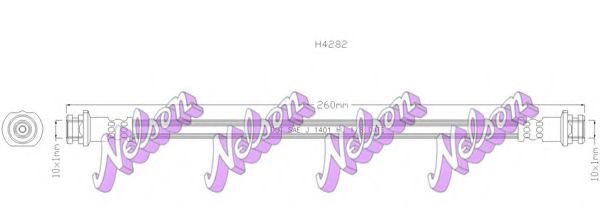 BROVEX-NELSON H4282 Тормозной шланг для NISSAN (Ниссан) BROVEX-NELSON H4282 Тормозной шланг для NISSAN (Ниссан)